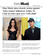Elon Musk takes drastic action against 'baby mama' influencer Ashley St. Clair in court spat over '13th child'