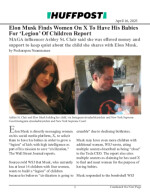 Elon Musk Finds Women On X To Have His Babies For 'Legion' Of Children: Report