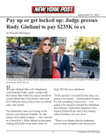 Pay up or get locked up: Judge presses Rudy Giuliani to pay $235K to ex